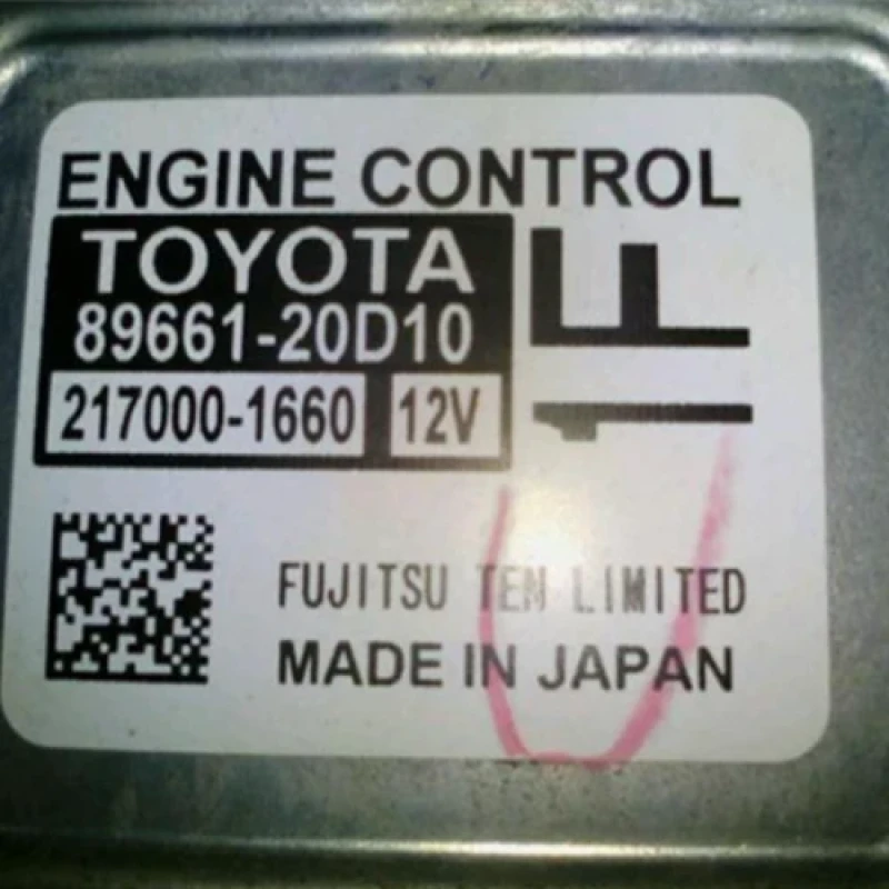 89661-20D10, TOYOTA Allion Promeo Engine Control Unit 217000-1660 with FUJITSUTE 1F DBA-NZT260