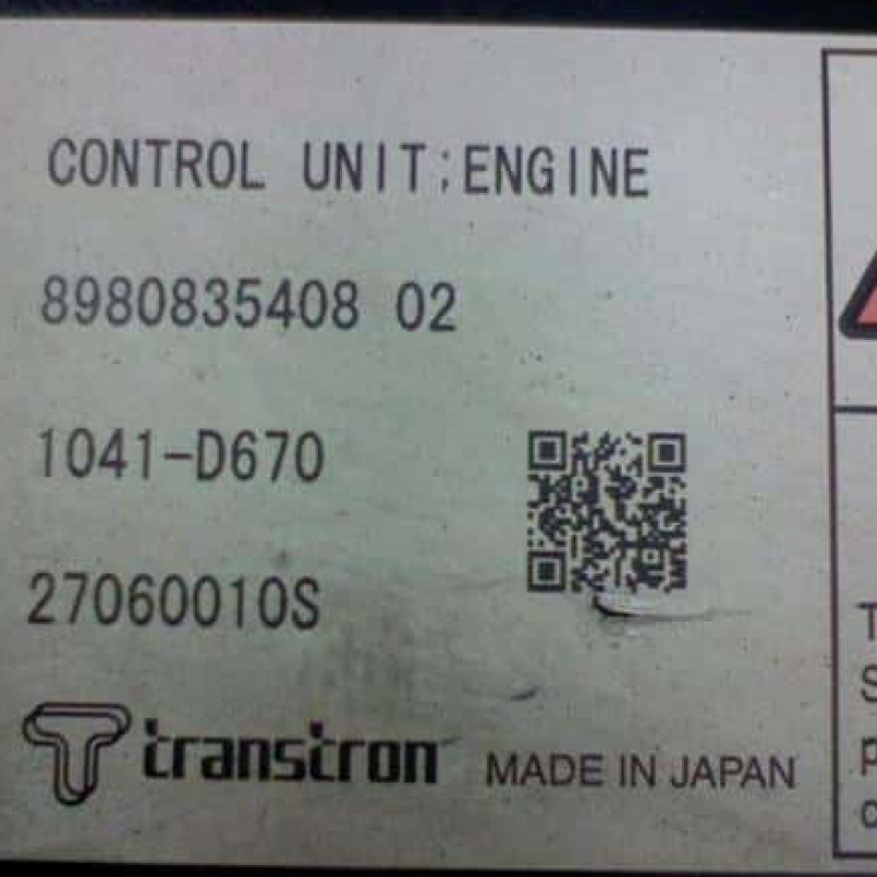 8980835408 02, 1041-D670, ISUZU ELF  TKG-NPR85AR Engine Control Unit low price
