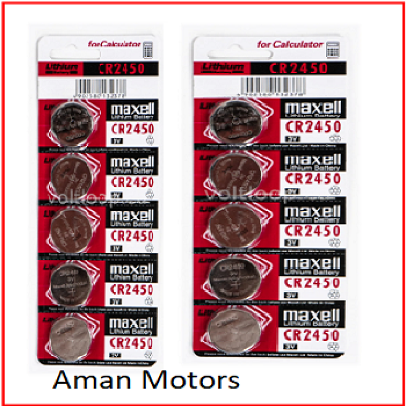1 peace lot Maxell battery 2450 Car key & smart key Remote battery